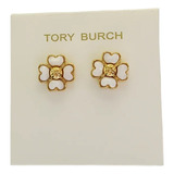 Aretes Tory Burch Flor Corazones Con Logo