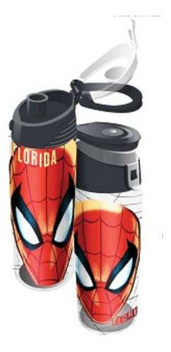 Jerry Spider Man Mask Botella De Agua Con Tapa Abatible, Taz