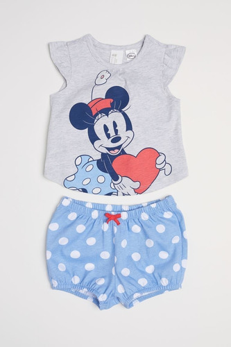 Conjunto 2 Piezas - Remera Y Short Beba Importado Hym Disney