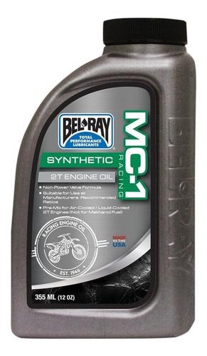 Aceite Bel Ray mc-1 racing 2t sintetico No Apto Para Automix