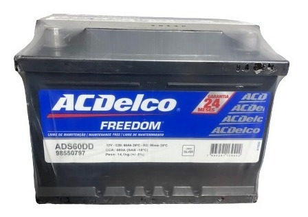 Bateria Acdelco 60ah Vectra/ Astra/gol/corsa