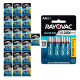 120 Pilhas Alcalinas Aa 2a Pequena Rayovac 20 Cart