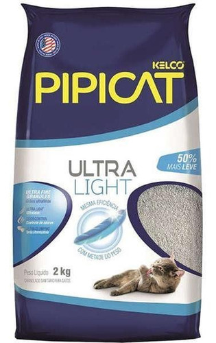 Areia Sanitária Kelco Pipicat Ultra Light 2 Kg X 2kg De Peso Neto