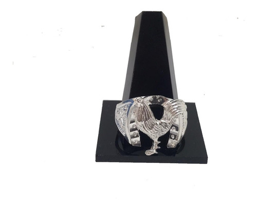 Anillo De Plata Ley 925 Gallo De Pelea Envio Gratis #12