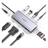 Hub Para Usb C 10 En 1 Tipo C Multipuerto Adaptador Premium