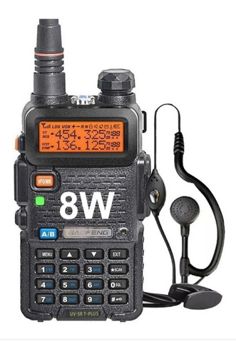 Handy Baofeng Walkie Talkie Uv5r 8w Bi Banda Vox Uhf Y Vhf Color Negro