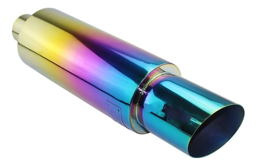 Muffler Escape Hks Hi Power Tornasolado Rainbow Corte Angulo