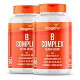 Kit 2x Complexo B Vegano 60cps, Até 500% Idr, Biogens, Full