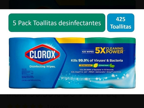 Clorox Toallitas Desinfectantes 5pack