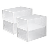 Caja Organizadora Zapatos Set X4 Banhaus Zapatero Apilable