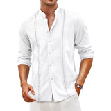 2023 Cubana Guayabera Camisas For Man De Lino, Casual