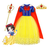 Disfraz Vestidos Princesa Blancanieves Para Niñas Fiesta