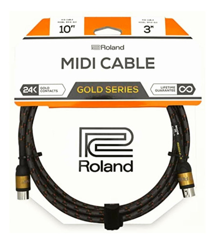 Cable Roland Serie Gold Midi Conectores Chapados En Oro Y