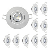 Kit 10 Spot Led Redondo Direcionável 5w 4000k Bivolt