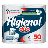 Papel Higienico Higienol Duo 50 Metros Paquete De 4 Unid. 