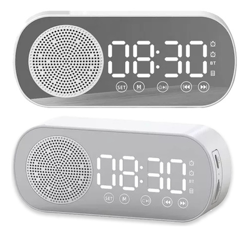 Espejo Digital Despertador Radio Bluetooth 5.0 Altavoz