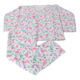 Pijama De Moletom Flanelado Infantil De Inverno Para Meninas