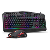 Gaming Mouse Gamer Redragon S101 Combo Teclado Y Mouse Negro