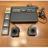 Video Game Atari 2600 + 4 Cartuchos, Não Foi Testado.