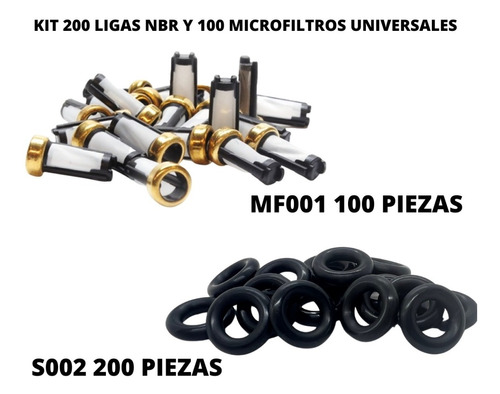 Microfiltros Y Ligas Para Inyectores (paquete 300 Piezas)