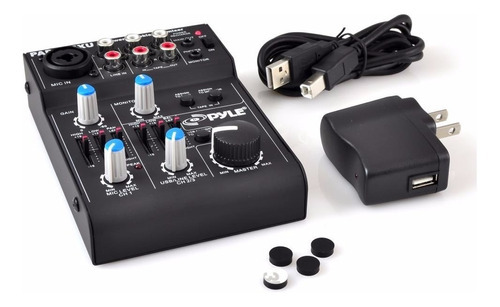 Pyle Mini Mixer Consola Profesional Dj Pad20mxu 5 Canales