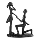 Escultura Hierro Pareja Regalo Boda Aniversario Decorativa M