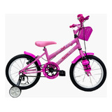 Bicicleta Infantil Aro 16  Feminina + Rodinhas Laterais
