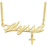 Infinite Memories Collar Con Nombre De Alyssa, Colgante De C