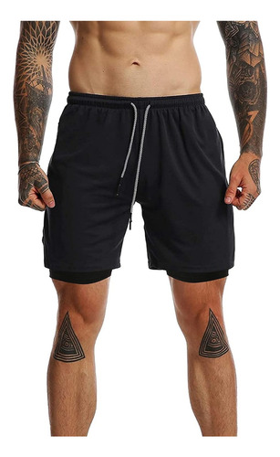 Short Deportivo Hombre Con Bolsillos Gimnasio,enviar Toalla