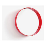 Espejo Rojo Circular 80 Cm Marco 5cm 