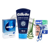 Gillette Combo Crema Afeitar + Maquinas + Locion After Shave