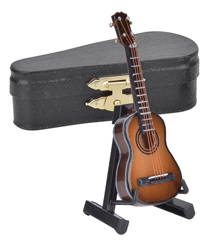 Modelo De Guitarra Clásica Miniatura Soporte Y Estuche...