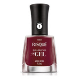 Kit C/ 5 Esmalte Risqué Diamond Gel Amora Negra Cremoso