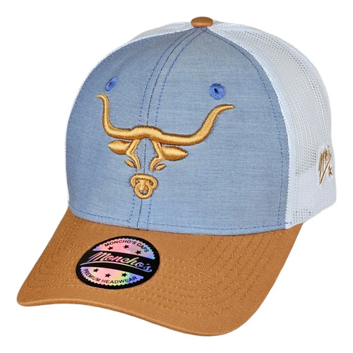 Gorra Vaquera De Malla Texas Longhorn Monchos Caps
