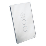 Interruptor Touch Tok Glass 3 Pads Zigbee Prata 4x2