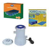 Kit Capa E Forro + Filtro Bomba Para Piscina 5000l  Mor