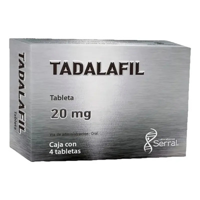 Tadalafil Serral Disfunción Eréctil 4 Tabletas 20 Mg | MercadoLibre
