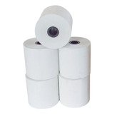 5 Rollos De Papel Térmico 80 Mm X 80 Metros Color Blanco