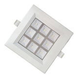 Luminaria Led Colmeia Quadrada 25w Branco Quente