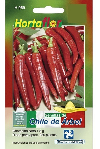 Semillas De Chile De Arbol 2g, 220 Semillas Aprox