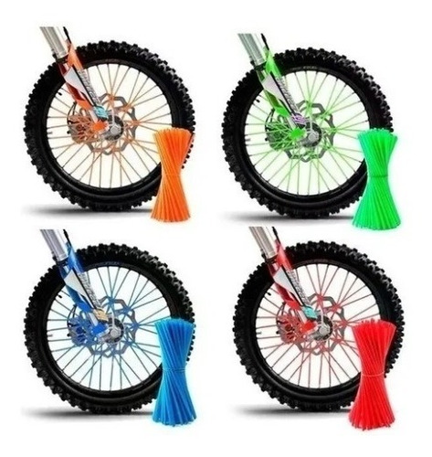 Cubre Rayos Moto Spoke Skins Varios Colores Tunning