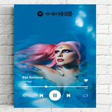 Quadro Placa Decorativa Lady Gaga Spotify Interativo