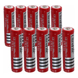 Pack X10 Bateria Pila Recargable 18650 - 5800mah 3,7v