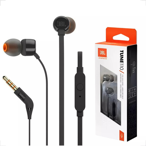 Fone De Ouvido Jbl Tune 110 Original Intra-auricular Com Fio