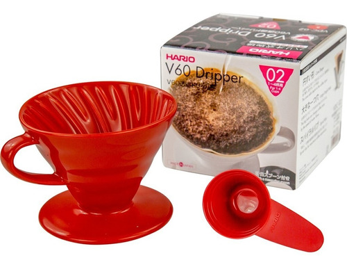 Dripper Hario V60 02 Acrílico Rojo