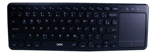 Teclado Sem Fio Slim Reference Tc509 Touch Pad Oex Cor De Teclado Preto Idioma Português Brasil