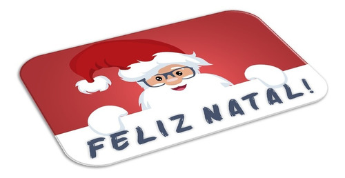 Tapete Emborrachado Para Porta 40x60 2mm - Feliz Natal Red