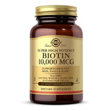 Biotina 10,000mcg (120 Capsulas Veganas) Solgar Hecho En Usa Sabor S/n