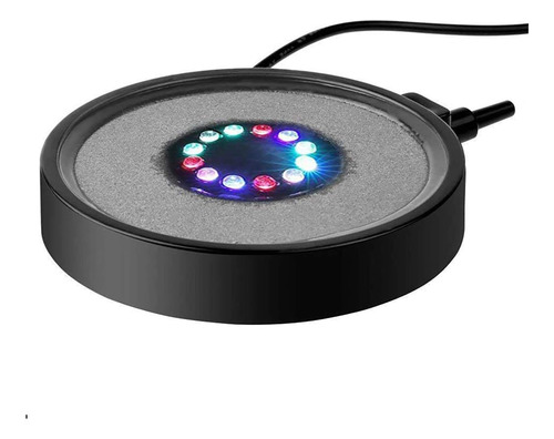 Nicrew Disco De Piedra Burbujeador Led Para Acuario Multicol