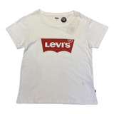 Remera Levis Blanca Logo Rojo - Mujer